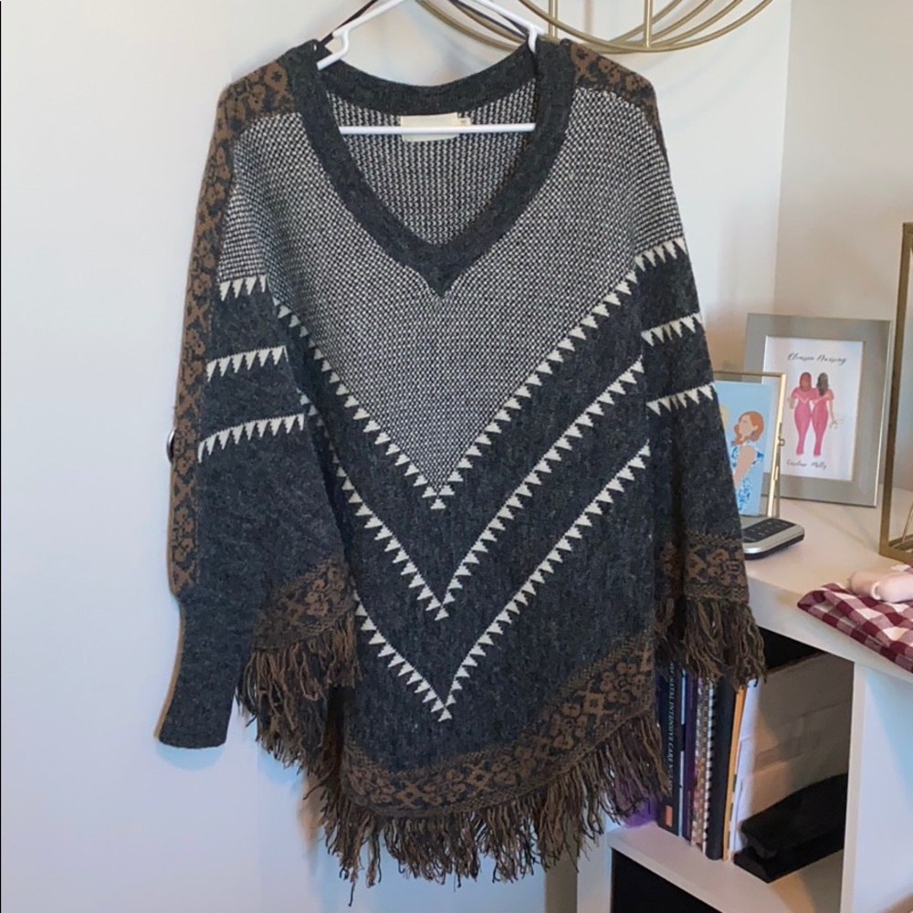 Sweater poncho
